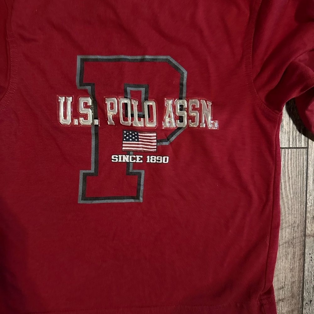U.S. Polo Assn. Red Graphic Long Sleeve Tee